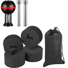 4Pcs Underwater Camera Buoyancy Float Kits & 1" Ball Adapter with M6 & 1/4" Threaded Stud