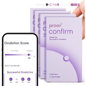 Proov PdG Test | 5 Progesterone Metabolite Test Strips | Only FDA Cleared Test to Confirm Successful Ovulation at Home | 1 Cycle Pack | Works Great with Fertility, Pregnancy & Ovulation Tests