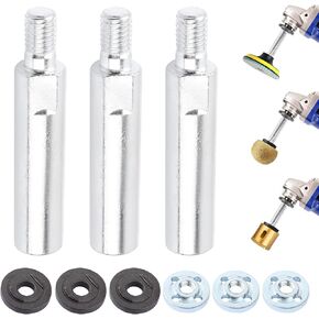 Angle Grinder Extension Rod, 3/8" (Metric M10) Thread Angle Grinder Extension Shaft Set for 100 Type Angle Grinder and Polisher - 3 Pcs