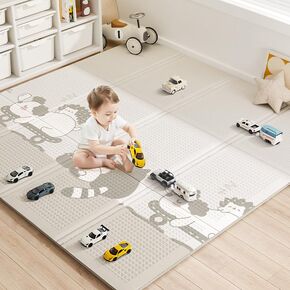 Baby Play Mat 47x47 Foldable Baby Play Mat for Playpen 50x50 Playpen Mat Reversible Foam Play Mat for Baby to Play on Floor 0.4" Crawling Baby Girl Play Mat for 50x50 Playpen(47 * 47 * 0.4)