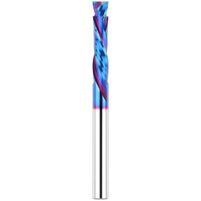Compression Spiral Router Bits 1/4" Shank,1-1/4" Cutting Length, Extra Long 3 Inch, Carbide UP Down Cut CNC Router Bits End Mill for Wood Mortises Carving Engraving