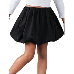 Floerns Toddler Girl's Elastic High Waist Bubble Skirt Balloon Y2k Mini Skirts