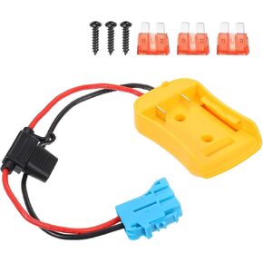 HARFINGTON Battery Adapter Converter for DIY Rc Car Truck Toys' 20V Battery, Battery Conversion Kit with 12AWG Wire, Wire Harness Connector, 7pcs, Yellow