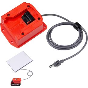 Battery Powered Charger for Starlink Mini Compatible with Milwaukee Batteries, 60W 20V/3A Output, Waterproof DC Barrel Jack, Lightweight and Portable for Outdoor and Emergency Use
