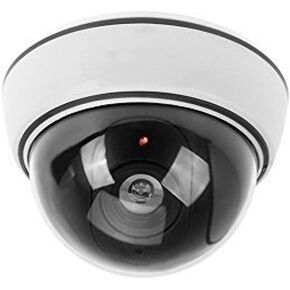 Simulated Dome Fake Dummy Security CCTV Camera Waterproof IR LED Flashing Red Light Outdoor Indoor Surveillance Guard