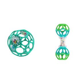 Bright Starts Oball Shaker Rattle Toy & Baby Ball Set, Ages Newborn and Up