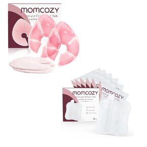 Momcozy Larger Breast Therapy Packs & Soft Hydrogel Nipple Pads, Breastfeeding Essentials