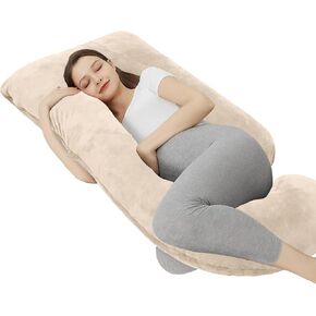 Stone & Black Home Pregnancy Pillow for Sleeping- Providing Extreme Comfort, Support, and Tranquility - Ensuring Relaxation Throughout Every Night's Rest (Cloud Gray)