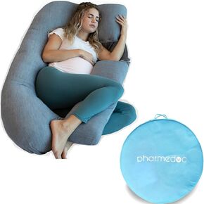 Pharmedoc U Shape Cooling Cover Pregnancy Pillow & Carrying Case