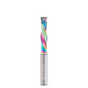 UL23325 1/8" Upcut Spiral CNC Router Bit 1/4" Shank, Industrial Quality Extra Long Life Coating Solid Carbide Up Cut End Mill for Wood Slot Engraving Carving, 1/8 Inch Dia x 1 Inch CL