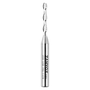 Upcut Spiral CNC Bit, Solid Carbide Straight Router Bit, 1/8" Cutting Dia, 1/4" Shank, 7/8" Cutting Length, 2-1/2" Overall Length, CNC Router Bits, CNC End Mill
