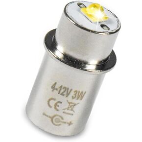 HQRP High Power 3w LED Bulb Compatible with Maglite 3D 4D 5D 6D / 3C 4C 5C 6C / 3-4-5-6 D/C Cell Torch Flashlights Conversion Bulb Upgrade