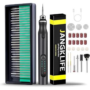 Engraving Pen, USB Cordless Mini Electric Engraving Tool with 54 Accessories, Cordless DIY Rotary Engraving Pen for Jewelry, Wood, Glass and Plastic.
