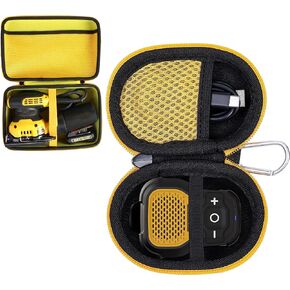 khanka Hard Case for Dewalt Jobsite Pro Water-Resistant Portable Wearable Speaker + Hard Case for DEWALT 20V MAX XR Palm Sander Electric Sander Sheet, (DCW200B / DWE6411 / DWE6421), Case Only