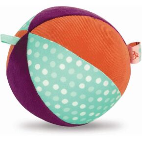 B. toys- B. baby- Large Textured Plush Baby Ball- Chiming Bell- Gross Motor Skills & Sensory Development- for babies & Toddlers- Make It Chime- 6 months +