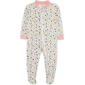 Little Me Clothes for Baby Girls' Zip Front Sleepwear Bodysuit, 12 Months -24 Months