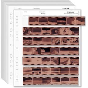 100PCS-YCCLDIPL Archival Storage Sheets - 135Negative Page Preservers for 135 Film (100 Archival Storage Sheets)