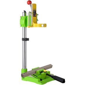 Vertical Drill Stand, WQV Benchtop Drill Press Stand, Heavy Duty Drill Stand with 2.5 Inch Drill Press Vise for Electric & Hand Drills Dia. 1.50-1.65 Inch, Adjustable Height & Angle