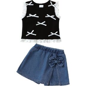 ملابس طفلة ملابس طفلة فتاة صيف الصيف أطفال بلا أكمام دانتيل دانتيل أعلى الفتيات الصغير in Kuwait