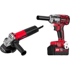 AVID POWER 1/2" Electric Grinder Bundle with Cordless Impact Wrench