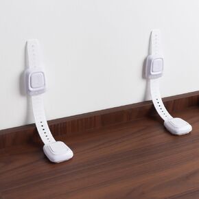 No Drill Furniture Anchors for Baby Proofing, Anti-Tip Furniture Straps, Wall Anchors for Securing Furniture, Safety Anchors for Toddlers, Earthquake Straps (4 Pack)