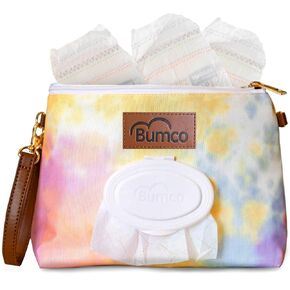 Bumco Diaper Clutch - Portable Wipes Dispenser & Baby Travel Essentials, Airtight Refillable Wipes Container, Diaper Bag Purse