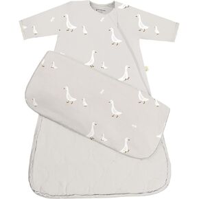GUNAMUNA Unisex Baby Long-Sleeve Wearable Sleep Bag, 0.5 TOG, Soft Rayon, Easy Diaper Changes
