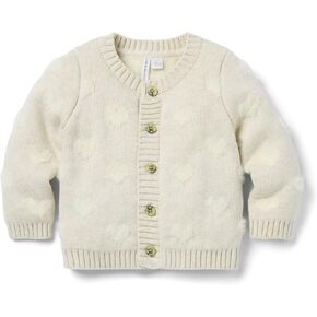 Janie and Jack Baby Girls' Fuzzy Heart Cardigan (Infant)