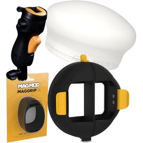 MagMod MagShoe 2, MagRing 2, MagSphere XL, and MagGrip 2 | Camera Speedlight Flash Diffuser Bundle | Modular Camera Lighting Set