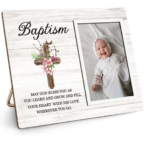 Christian Baptism Gifts For Godchild, Baptism Photo Frame, baptism gifts for girl, Christening, Religisous Gift From Godparents, New Baby