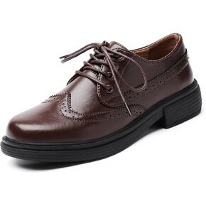 أحذية Okj Oxford للنساء ، والنساء الأسود Oxford Shoes Platform Women's Oxfords مريحة زلاجة متآكلة in Kuwait