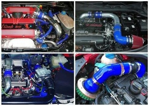 مجموعة أنابيب خرطوم المبرد من السيليكون لـ d Mustang GT LX Cobra 5.0 1986 1987 1988 1989 1990 1991 1992 1993 (أحمر) in Kuwait