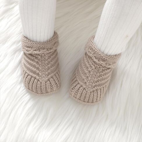 Baby Booties Newborn Warm Cozy Shoes Soft Hand Knit First Walkers for Infant Boy Girl in Saudi Arabia