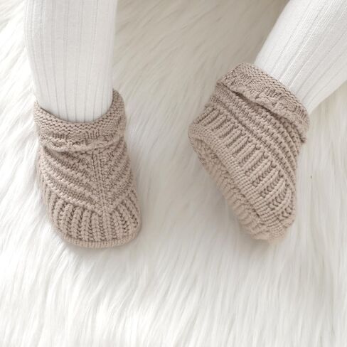 Baby Booties Newborn Warm Cozy Shoes Soft Hand Knit First Walkers for Infant Boy Girl in Saudi Arabia
