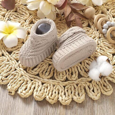 Baby Booties Newborn Warm Cozy Shoes Soft Hand Knit First Walkers for Infant Boy Girl in Saudi Arabia