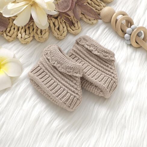 Baby Booties Newborn Warm Cozy Shoes Soft Hand Knit First Walkers for Infant Boy Girl in Saudi Arabia