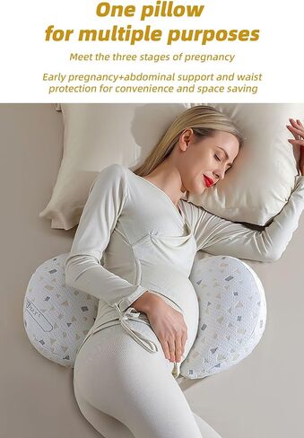 Pregnancy Pillows for Sleeping, Maternity Pillow for Pregnant Women with Pillow Cover, Detachable Body Pillow for Pregnant Women, Pregnancy Wedge Pillows Support for Back, Legs, Belly, HIPS(Grey) in Kuwait