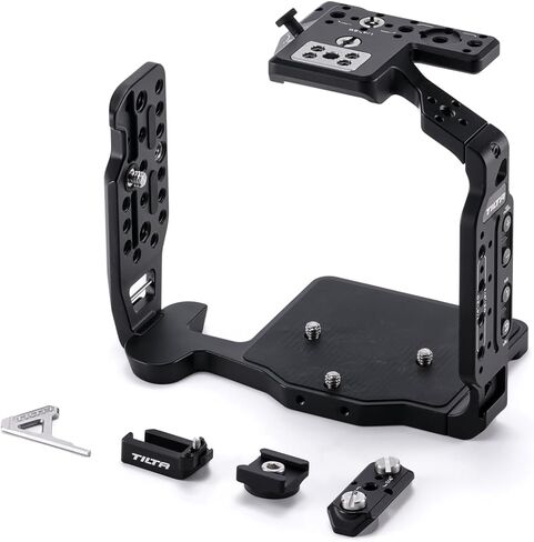 Tilta Camera Cage Compatible with Canon C80 Advanced Kit | Includes Tilta Xeno NATO Side Handle, 15mm LWS Baseplate, Aluminum Rods & Button Extensions | NATO, Cold Shoe, 1/4"-20 & 3/8"-16 Threads in Kuwait