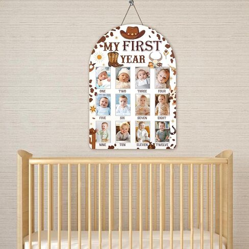 Strawberry My First Year Photo Frame, Berry Baby's First Year Wooden Picture Frame Red, Newborn 12 Months Milestone Memories Display Wood Board for 1st Birthday Decorations Keepsake Gift in Kuwait