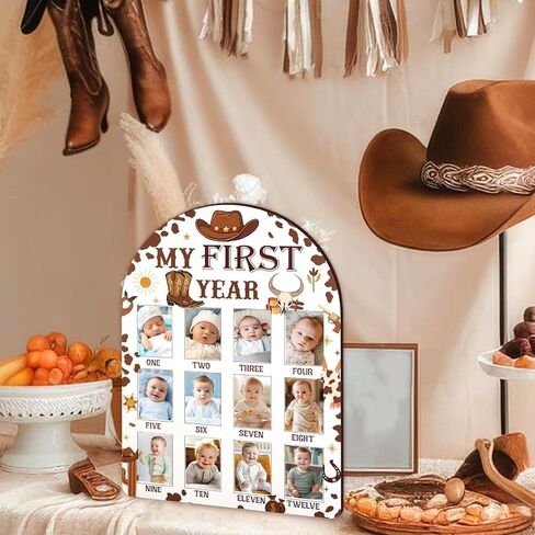 Strawberry My First Year Photo Frame, Berry Baby's First Year Wooden Picture Frame Red, Newborn 12 Months Milestone Memories Display Wood Board for 1st Birthday Decorations Keepsake Gift in Kuwait