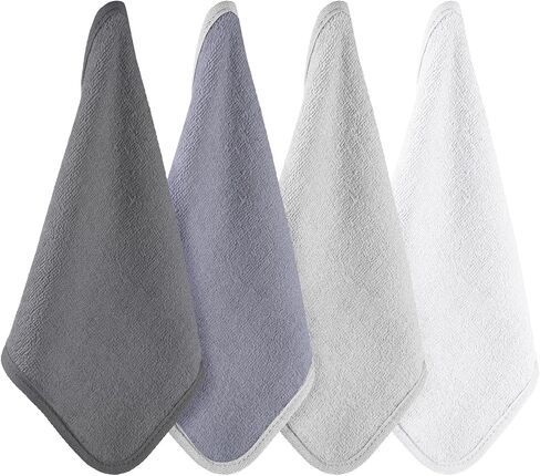 12 Pack Colorful Baby Washcloths 12 * 12 inch Newborn Wash Cloths Baby Soft Cotton Towels Reusable Baby Wipes for Face Baby Shower Gifts, 4 Colors(Pink) in Kuwait