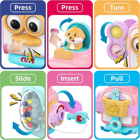 Toddler Toys, Busy Board for 1 Year Old, Montessori Toys for Babies 12-36 Months, Sensory Toys for Toddlers 1-3, One Year Old Girl Birthday Gifts, Travel Activities Lnearning Toys in Kuwait