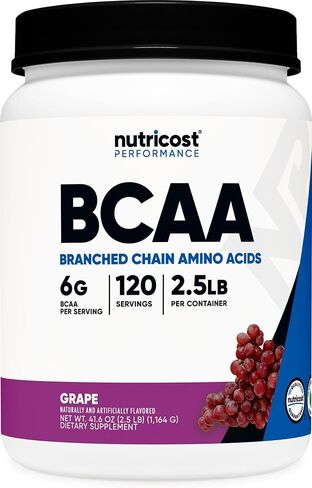 Nutricost BCAA Powder 2:1:1 (Watermelon, 120 Servings) - Gluten Free, Non-GMO, Vegetarian in Kuwait