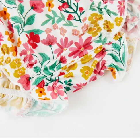 Bamboo Viscose Diaper Covers for Girls Infant and Toddler 3-Pack Ruffle Baby Bloomers in Kuwait