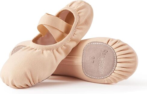 SANGEESON Women's Ballet Shoes Stretch Canvas Dance Slippers in Saudi Arabia