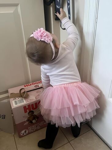 Jastore Baby Girls Soft Fluffy Tutu Skirt with Diaper Cover Toddler Girl Tutu Skirt Sets with Flower Headband in Saudi Arabia