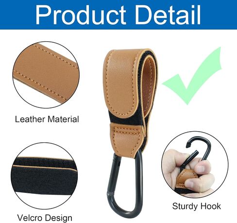 2 PCS مقاطع خطاف سوداء سوداء ، وأشرطة خطاف Mommy Baby للاطلاع على أكياس تسوق الحفاضات ملحقات عربة التسوق in Kuwait