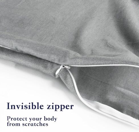 Pregnancy Pillow Cover - U Shaped Pillow Case - Maternity Body Pillow Cover - Removable Soft Cotton Cover for Ultimate Comfort (Grey) in Kuwait