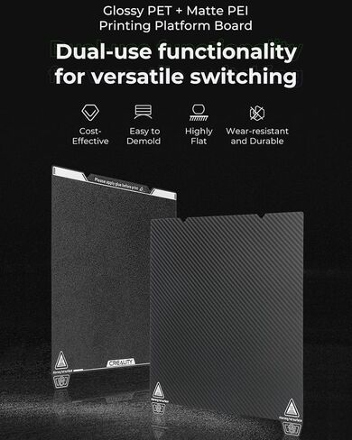 Creality Official Ender 3 V3 Plus لوحة البناء الأصلية، 330 × 310 مم سطح محكم PEI ورقة مغناطيسية قابلة للإزالة مرنة زنبركية مقاومة للحرارة لوحة سرير لـ Ender 3 V3 Plus، K1 Max in Kuwait