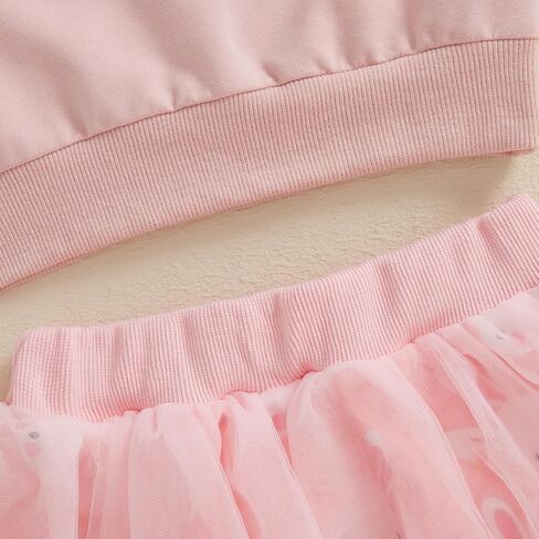 شوكة شجرة طفل تودلر الفتاة الفصح مجموعة أرنب طباعة من النوع الثقيل توتو توتو تنانير الربيع شتاء الملابس in Kuwait